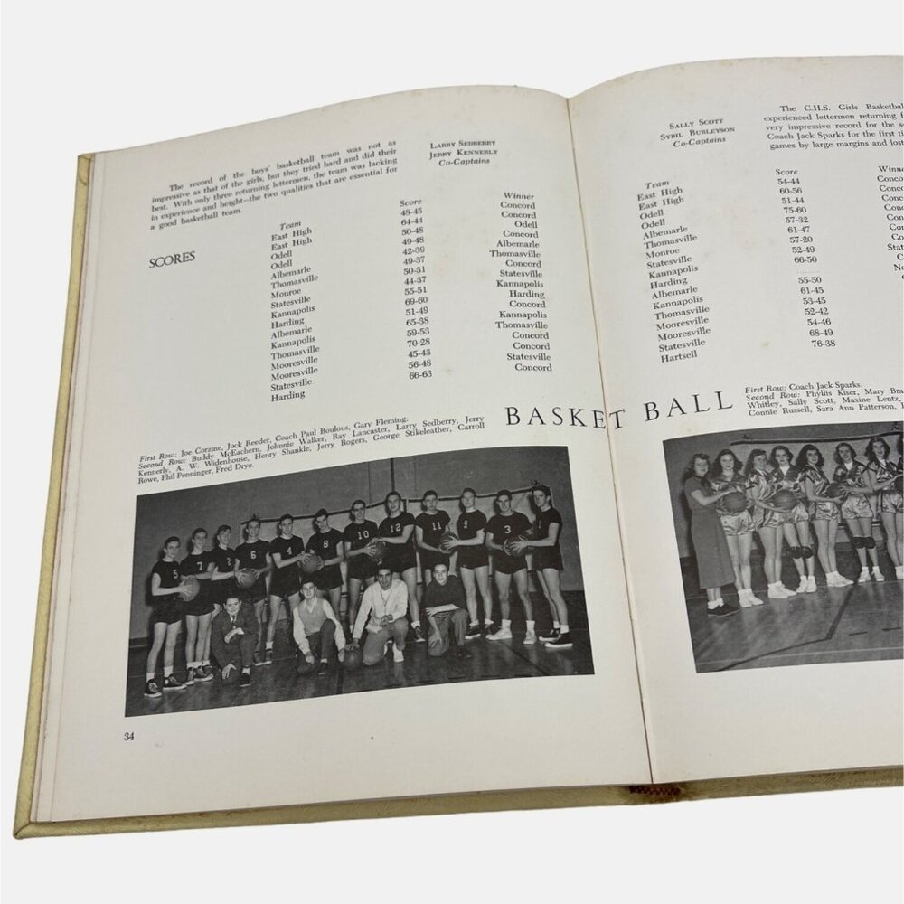 Vintage 1952 The Spider Web Yearbook Concord High School NC w/ 40th Reunion Info - Picture 7 of 10